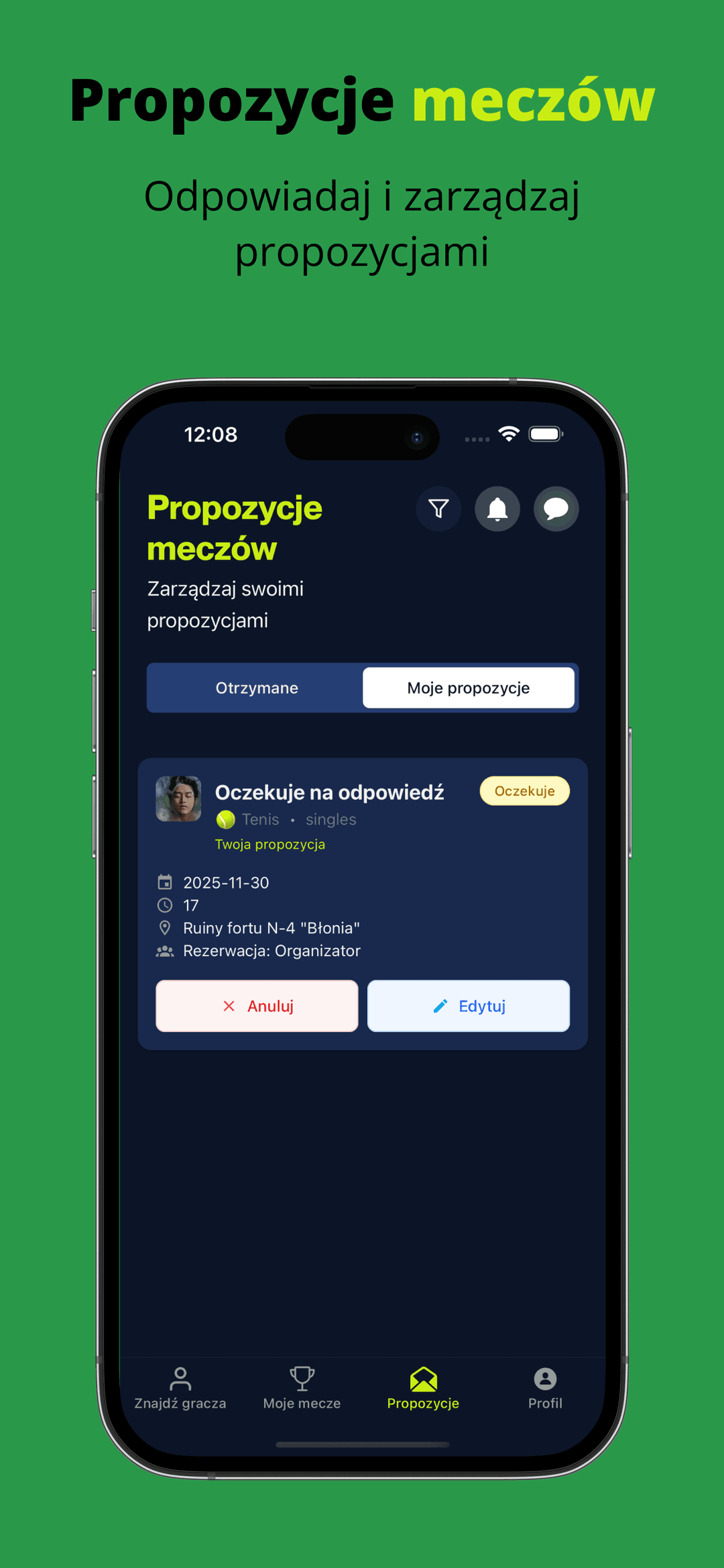Zarządzaj propozycjami